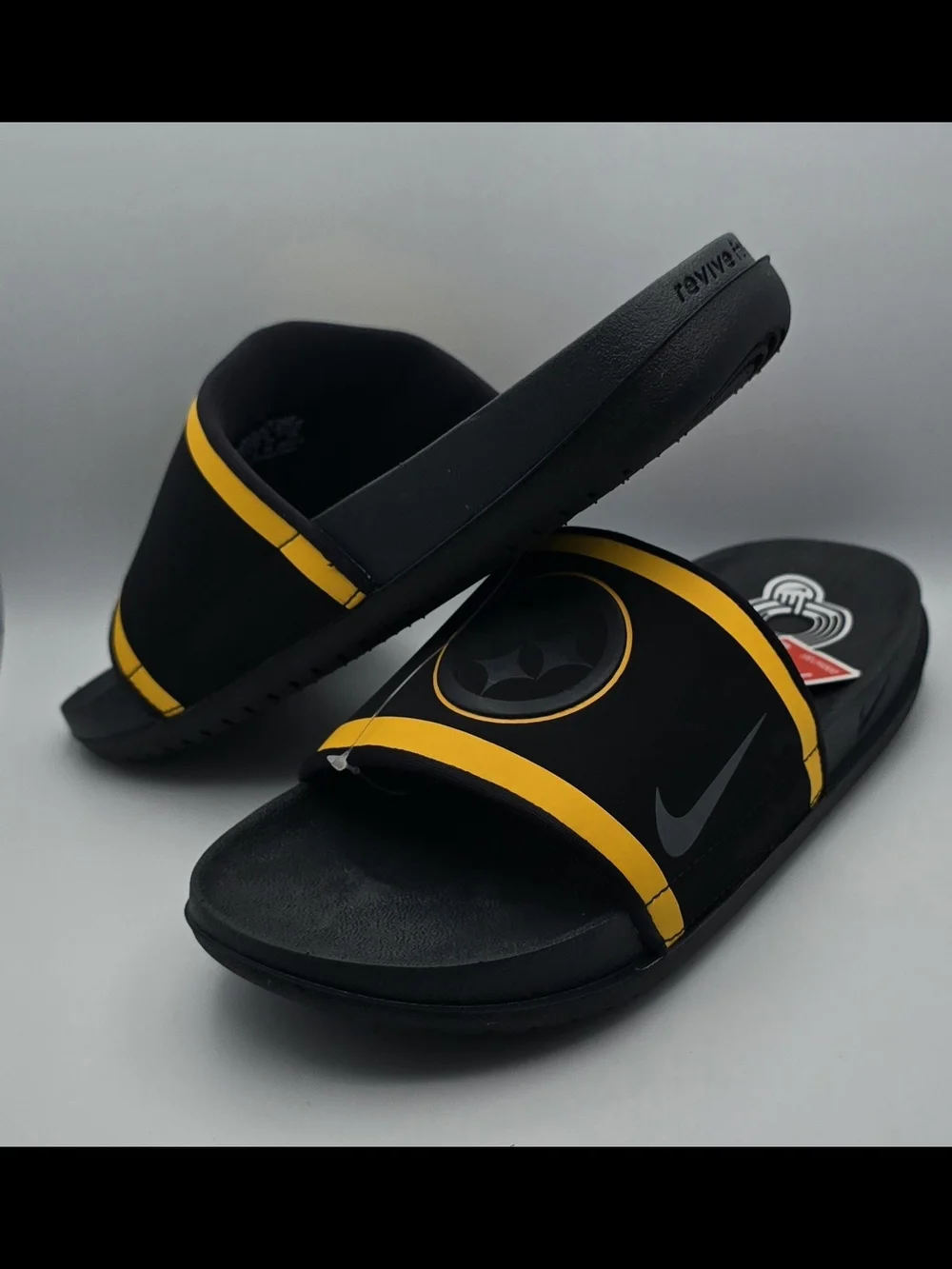 Nike Pittsburgh Steelers Black & Gold Slide Sandals